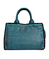 Madras Woven Tote Bag, front view